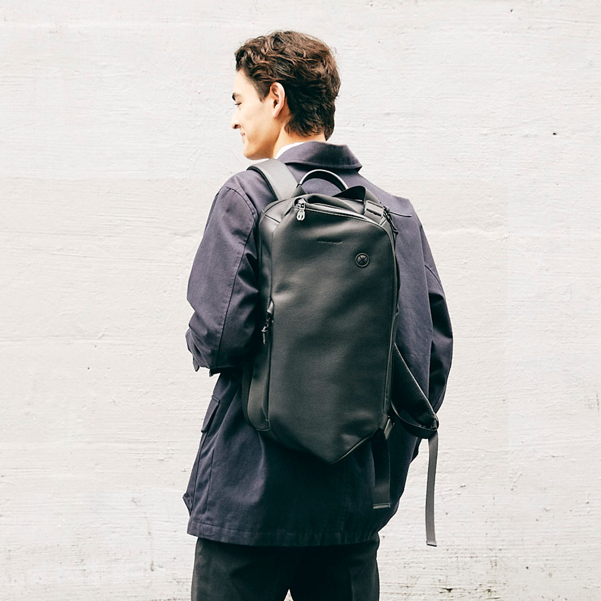 BROSKI & SUPPLY ADJUST MULTI BACKPACK 防水本革バックパック(BLACK