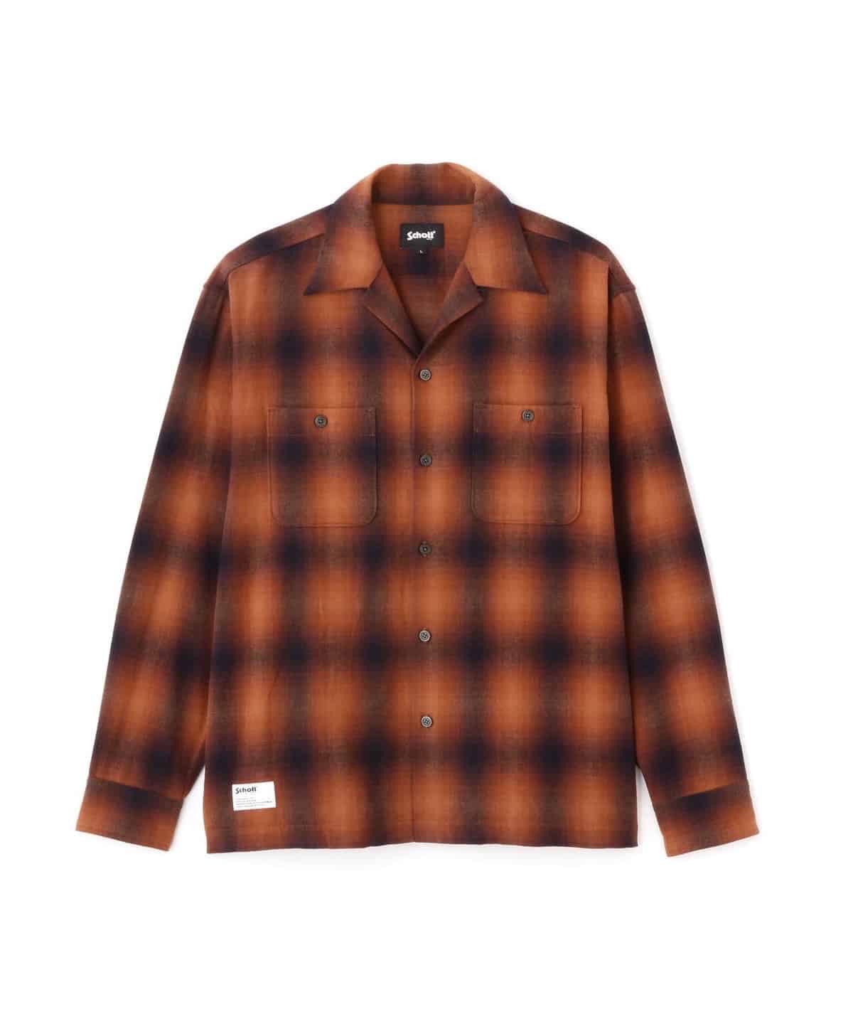 Schott/ショット/OMBRE CHECK FLANNEL LS SHIRT/オンブレチェック