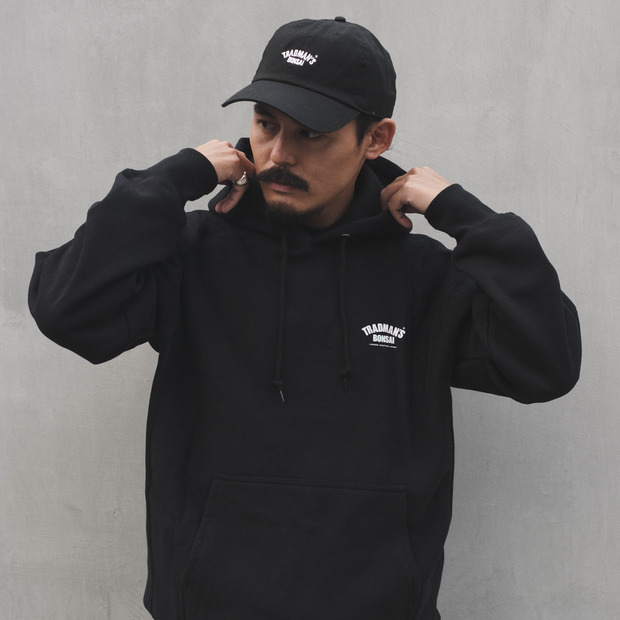 TRAD KAMON HOODIE -BLACK-｜TRADMAN'S BONSAI ONLINE STORE