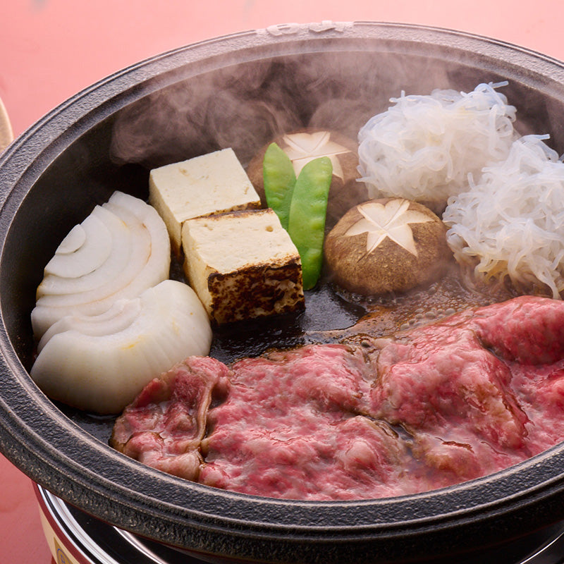 日山のすき焼セット (黒毛和牛 肩ロース450g+割り下+しらたき+カット