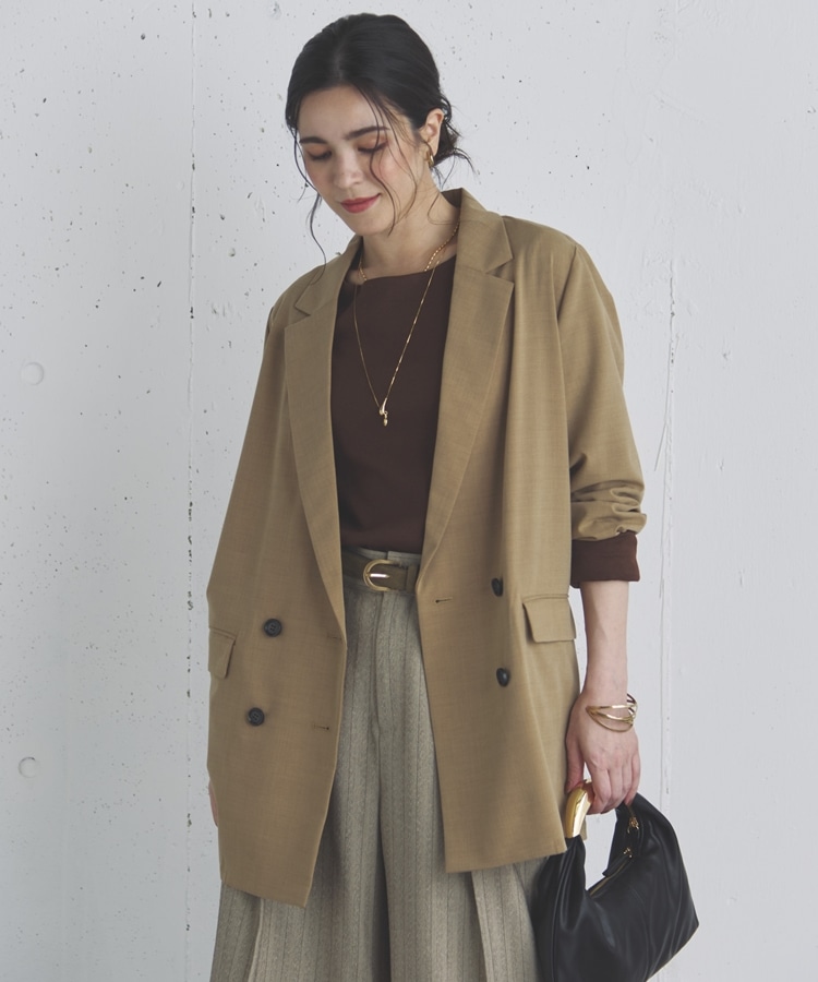 ダブルブレストテーラードジャケット(38 BEIGE): アウター｜PMbox P&M