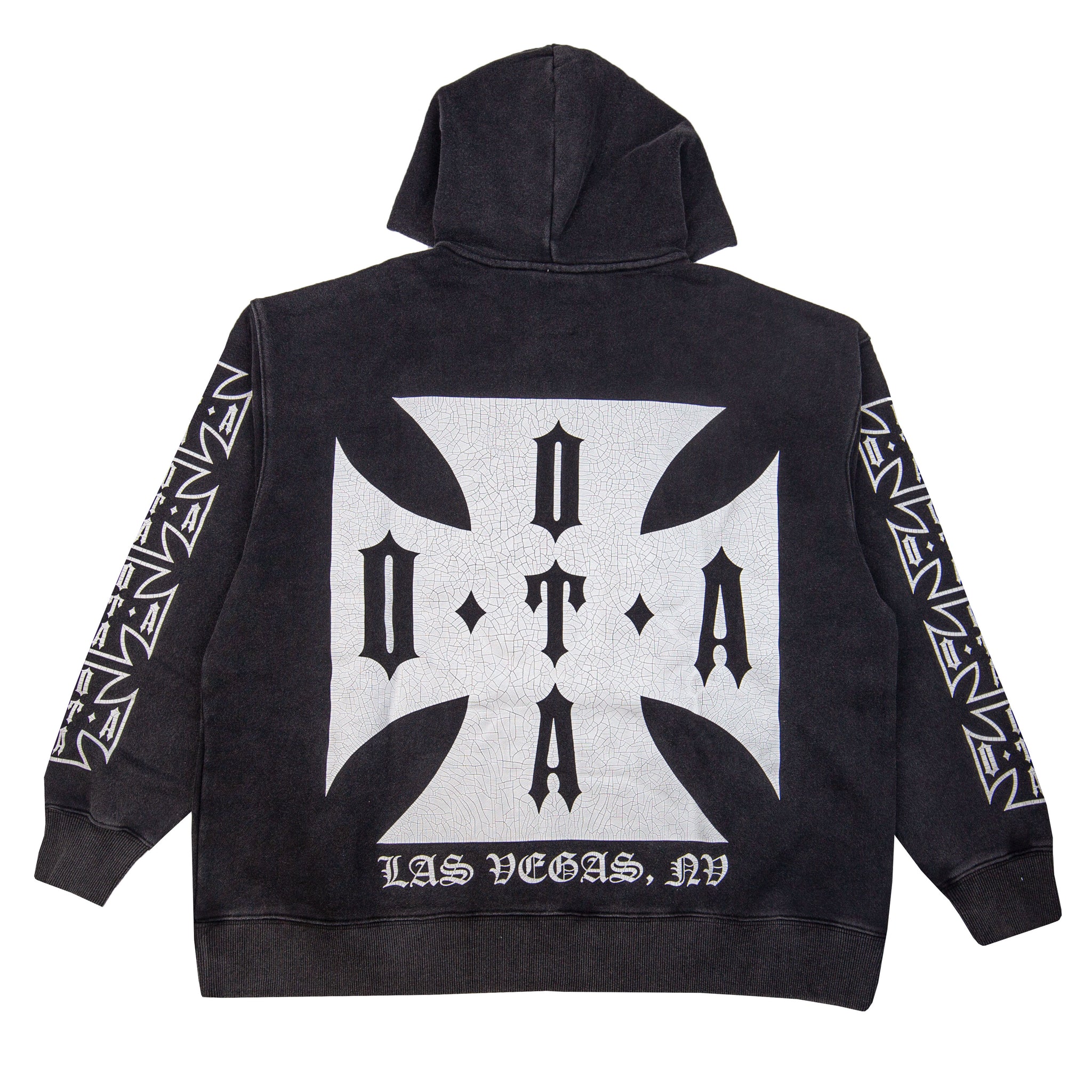 OTA Washed Black Choppa Zip Up Hoodie – On The Arm