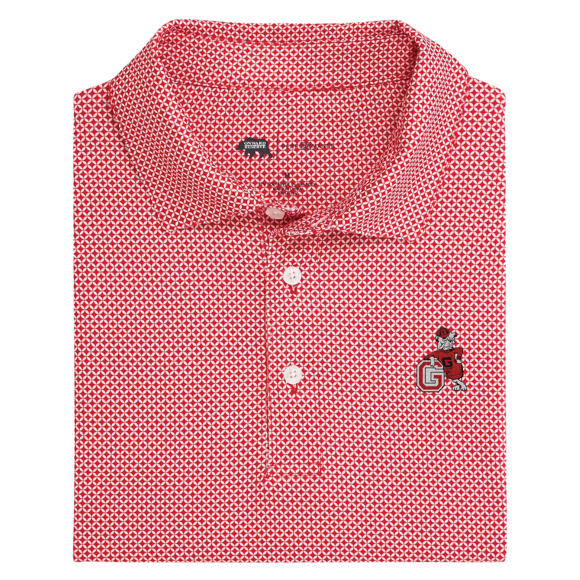 UGA G Dog Scope Printed Polo - Red – Onward Reserve