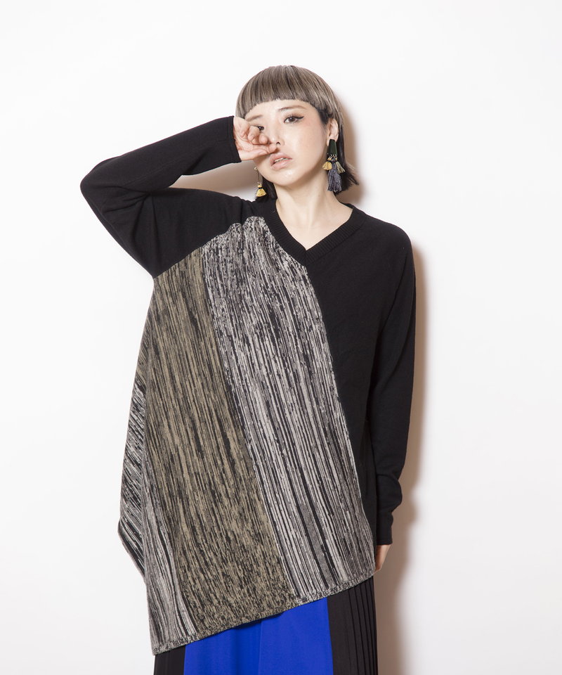 アシンメトリーニットプルオーバー | 【レディースファッション通販