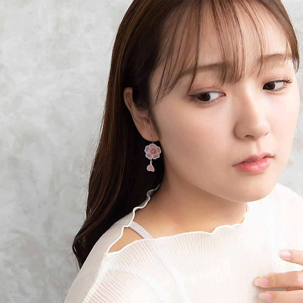 ピアス ニッケルフリー メタル 桜 花びら ワイヤーフラワー サージカル