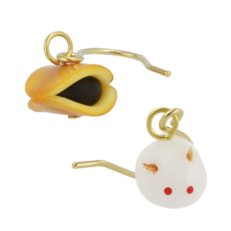 ピアス 和菓子 スイーツ ミニチュア ストーン フラワー 5個セット