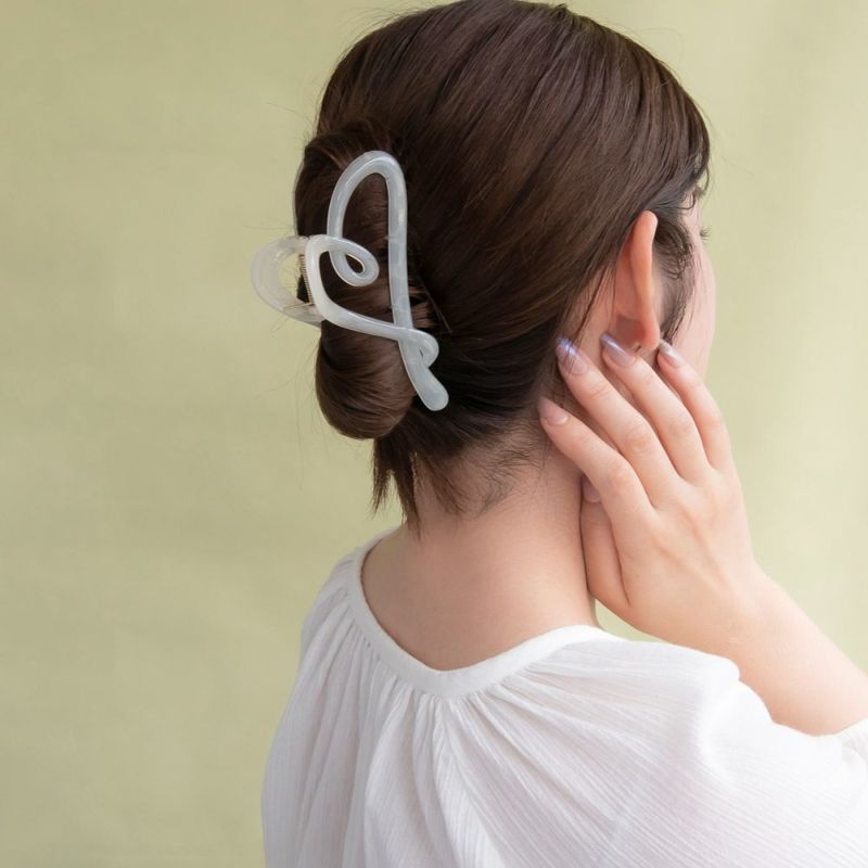 ヘアクリップ ハート ライン カラー バンスクリップ – OSEWAYA