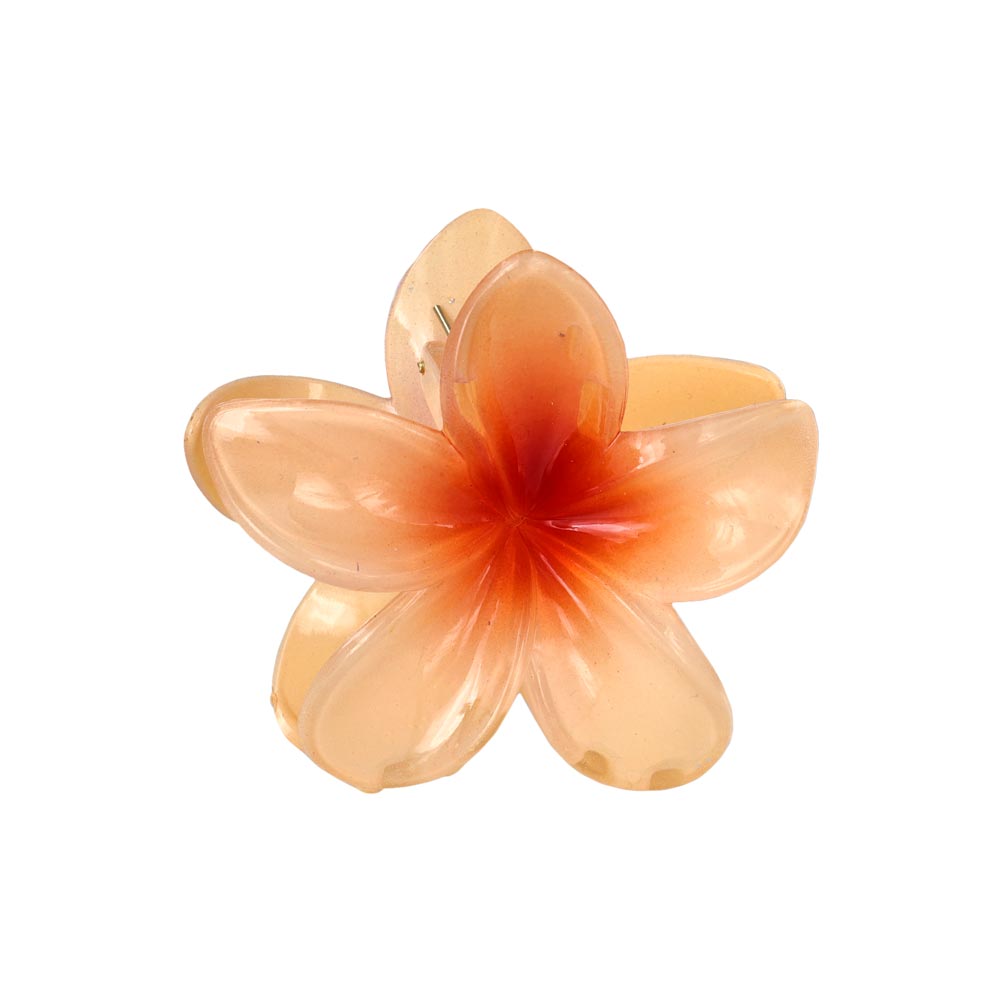 ヘアクリップ プルメリア フラワー 花 カラー 80mm バンスクリップ