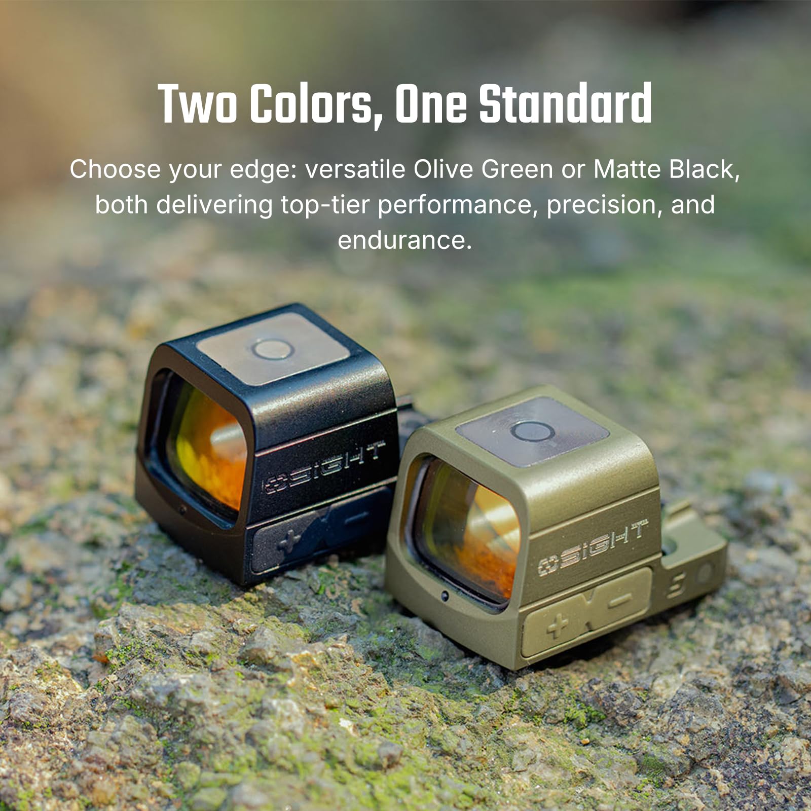 Multi Reticle Red Dot Sight: Olive Green Enclosed Optic - Osight