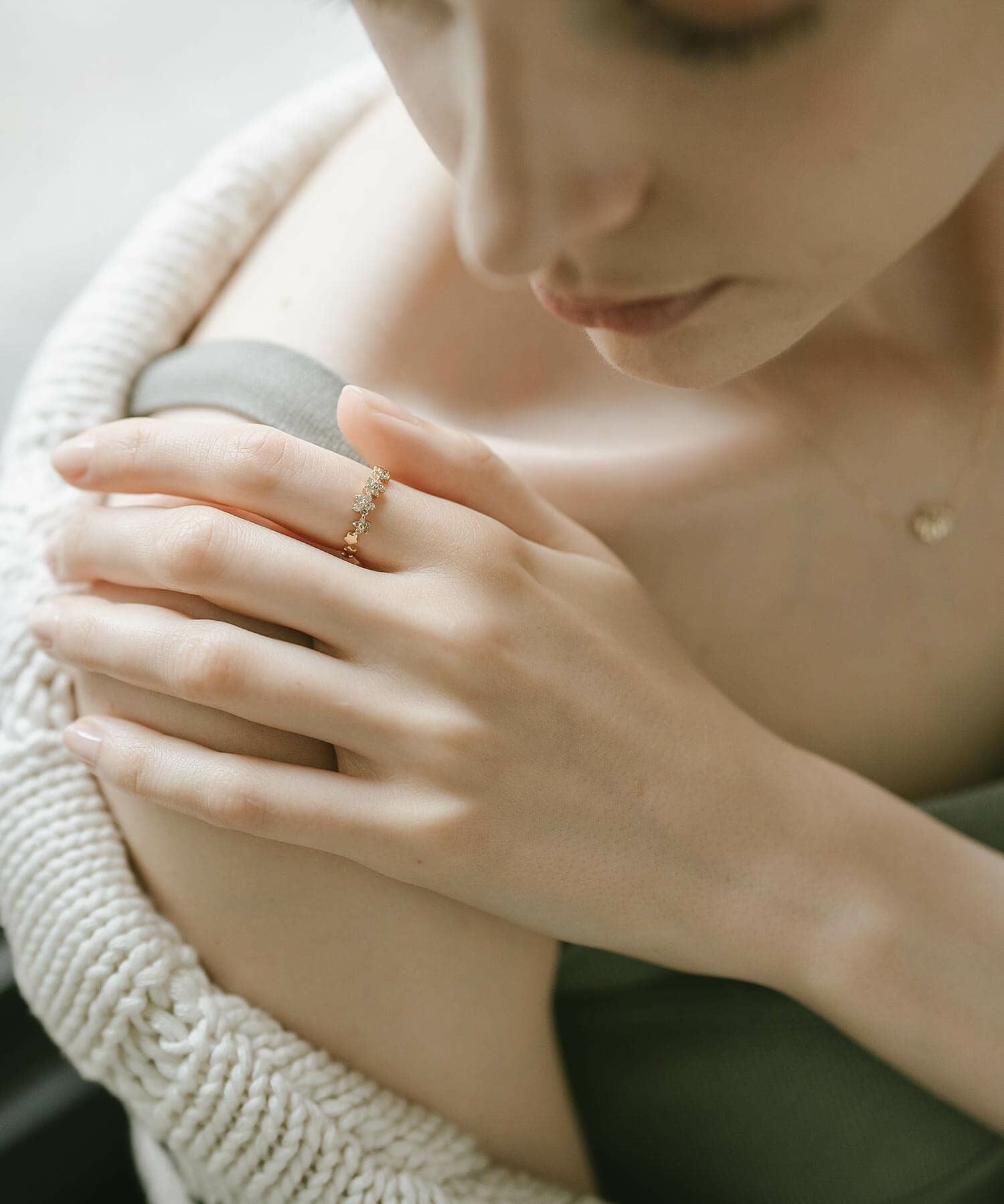 ダイヤ ダイヤモンド 指輪 18金 リング k18 シンプル 【atria アトリア