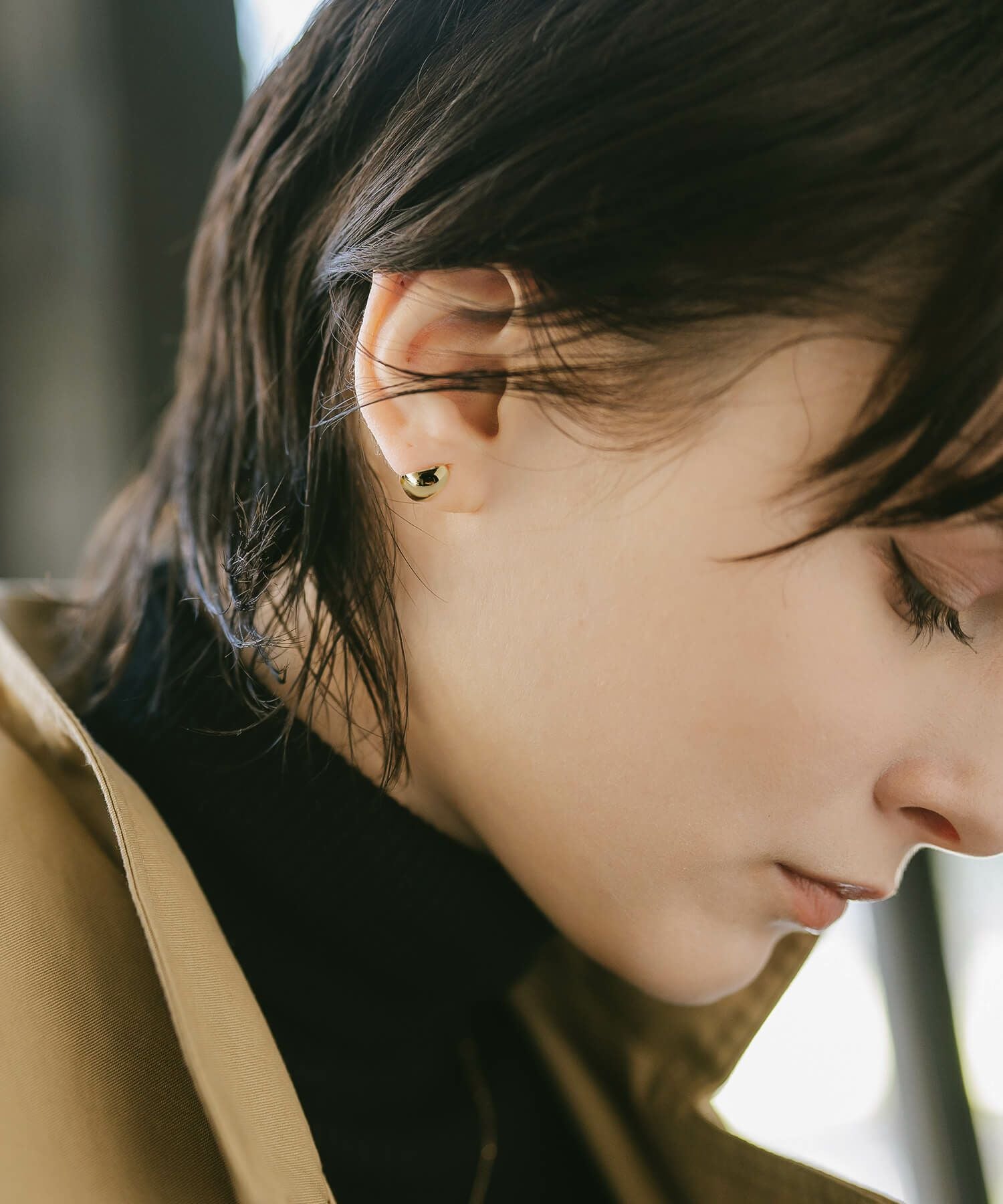 k18 ピアス フープピアス ゴールド 【luzon-hoop ルゾン・フープ