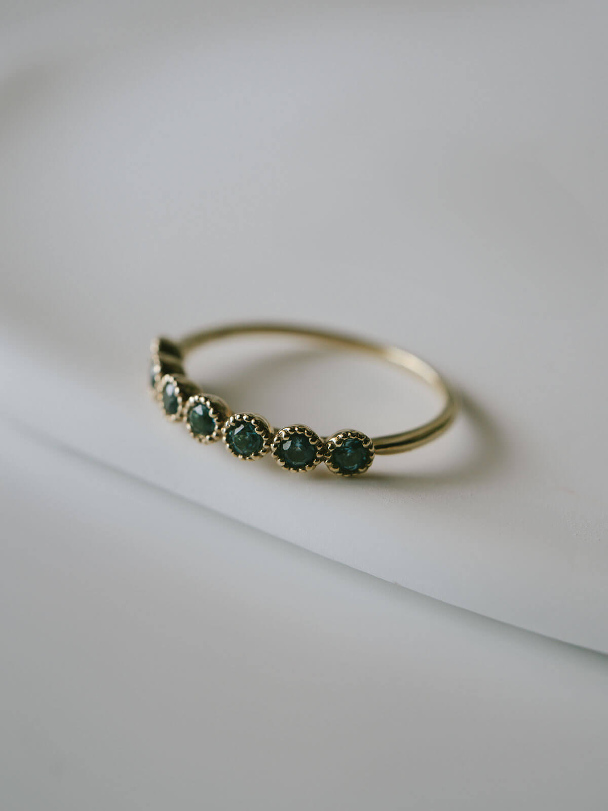 リング K10 カラーストーン 地金 極細 指輪 【palve-azur パルヴェ