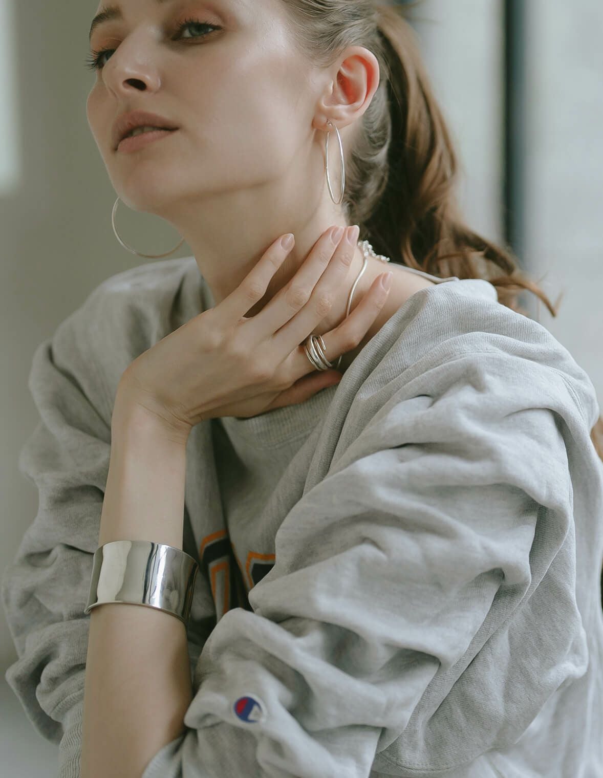 Silver925 Wide Straight Bangle KARPOS -カルポス- | Ops.(オプス