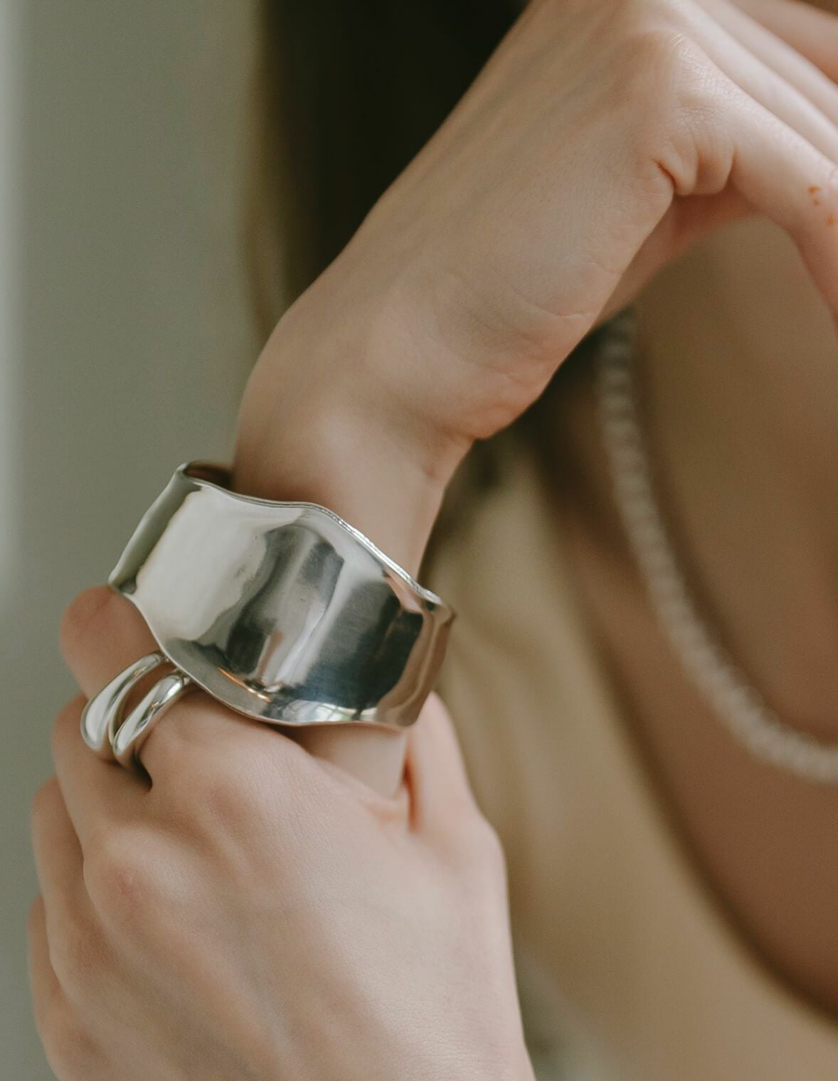 Silver925 Wide Straight Bangle KARPOS -カルポス- | Ops.(オプス