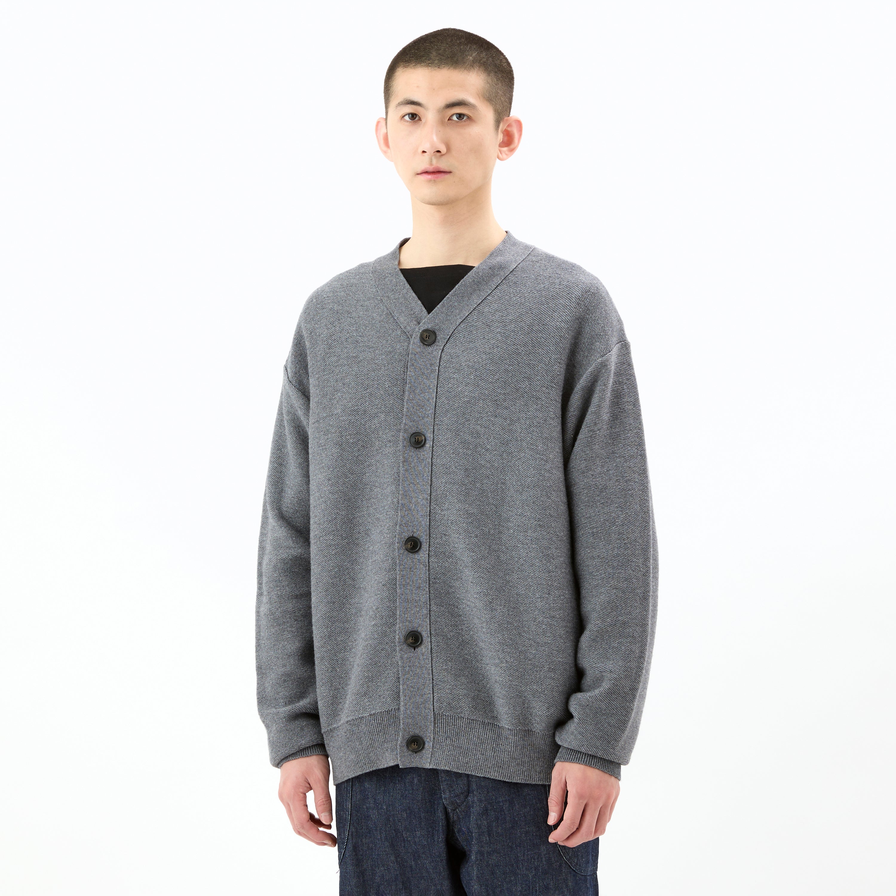 Men's Wool Cotton 9G French Terry Knit Cardigan｜ORCIVAL