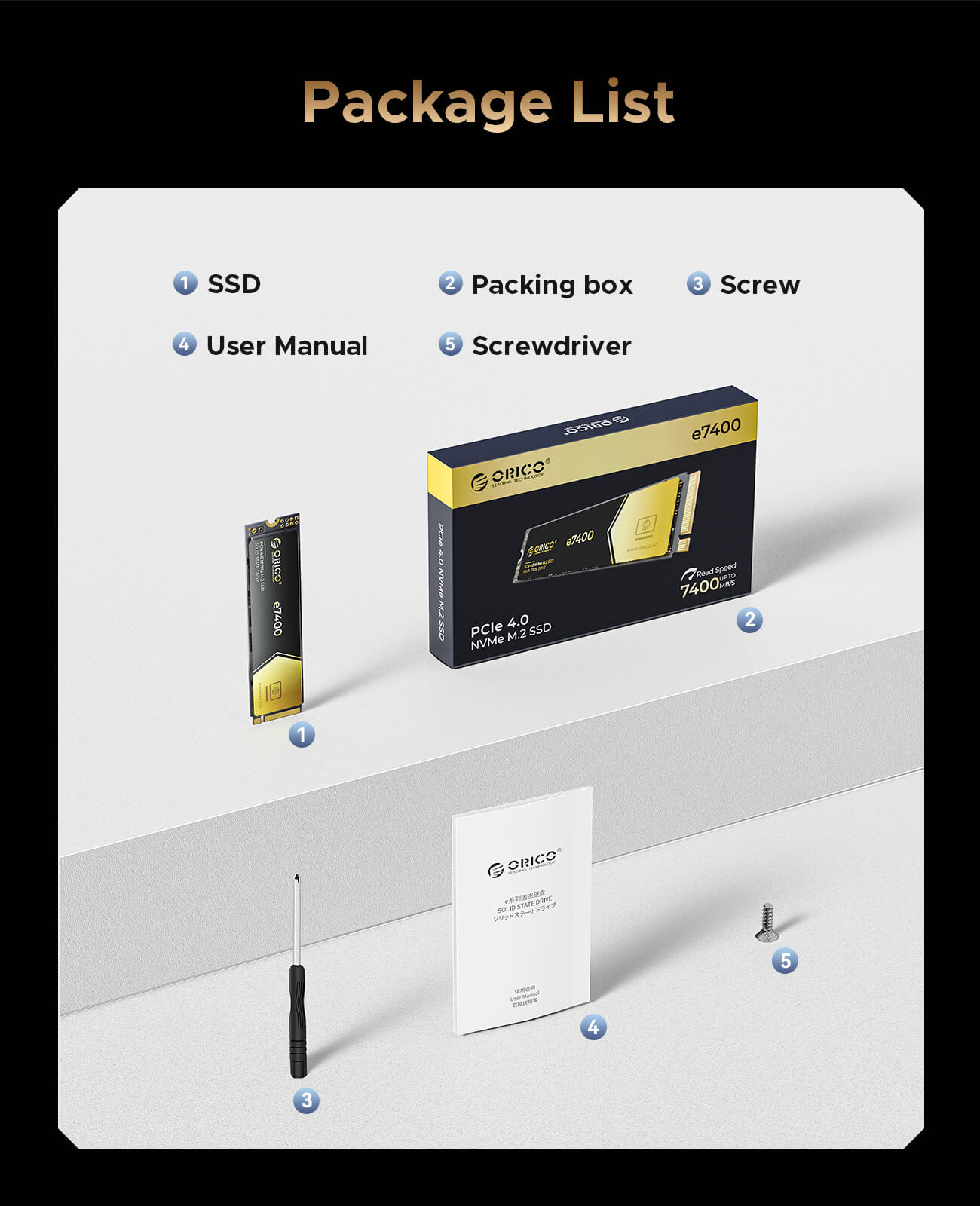 ORICO e7400 M.2 NVMe SSD