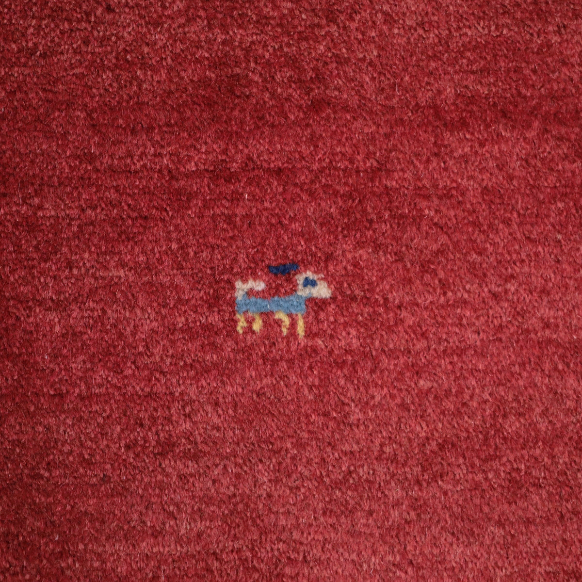 ゾランヴァリ,ギャッベ,212×150cm｜ペルシャ手織りラグ,無地レッド