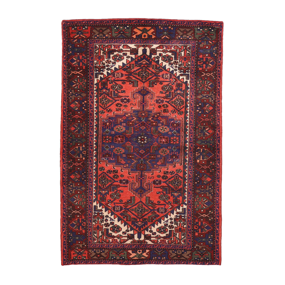 ペルシャ絨毯 (ハマダン) 206×136cm（FL-70148） – ギャッベ＆ペルシャ