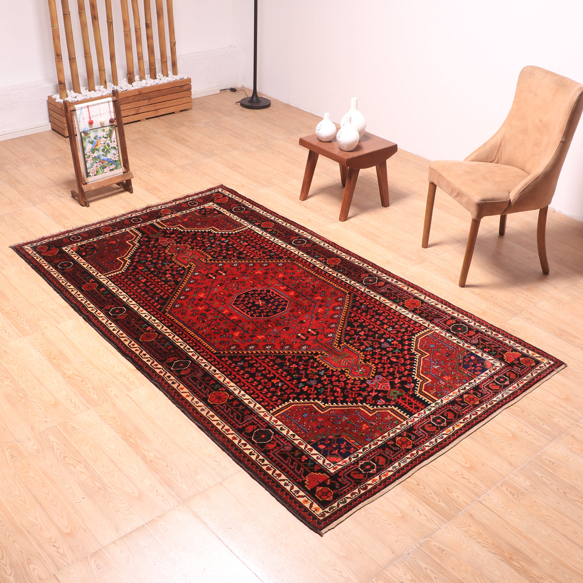 ペルシャ絨毯 (トゥイセルカーン) 232×136cm（FL-70161） – ギャッベ