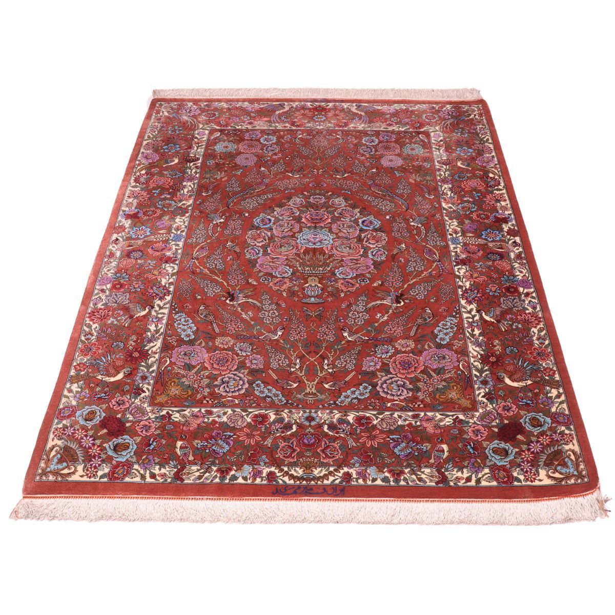 シルク100％ ペルシャ絨毯｜最高級の光沢と細密織り – ギャッベ