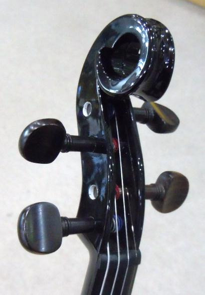 1年保証・調整付き】音量1/10サイレントバイオリン ブラック色 エレキ