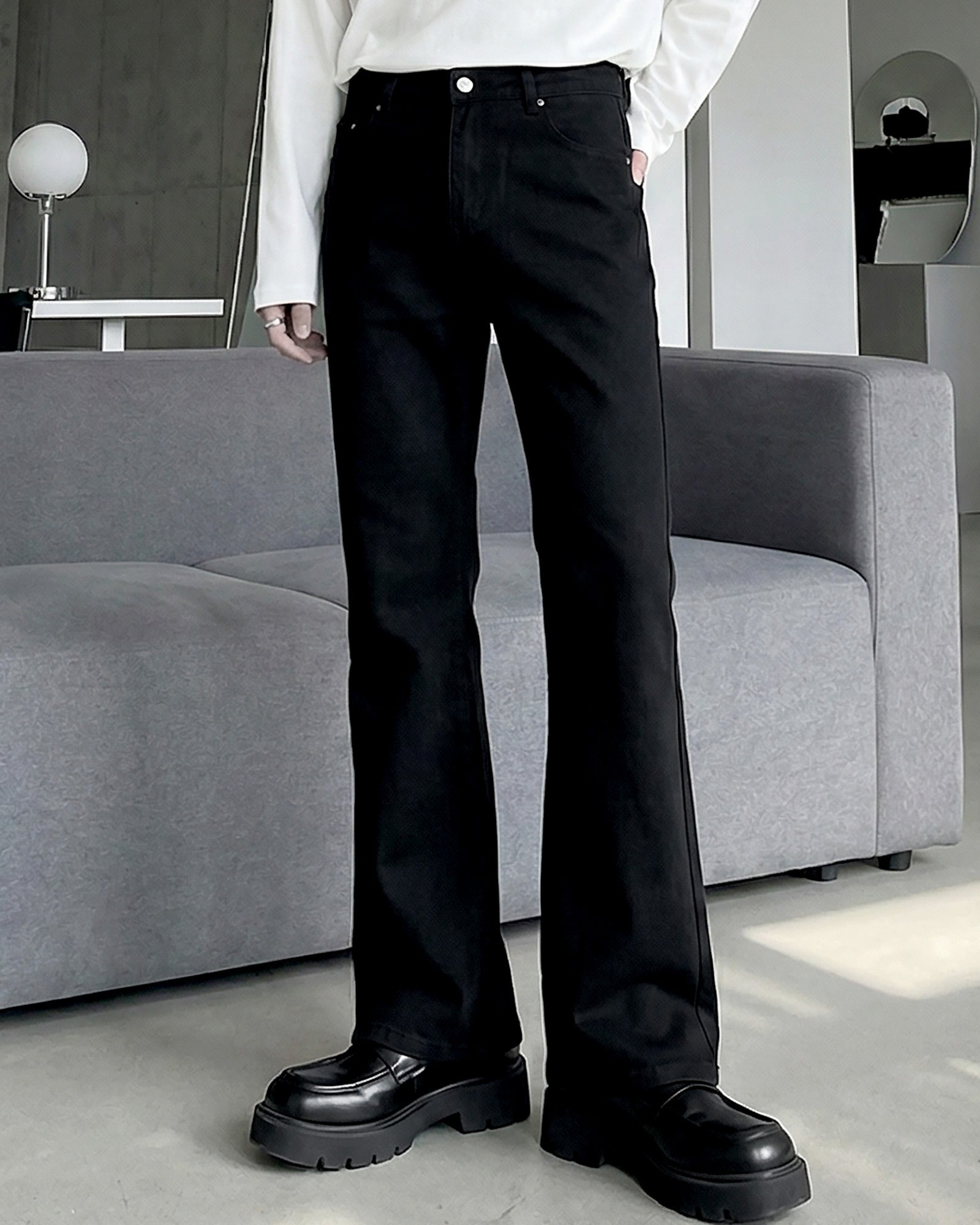 ブラックフレアパンツ Ot11716