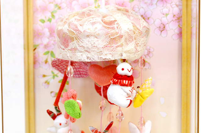 雛人形 久月作 吊るし雛 ケース飾り（TKH-3） ひな人形,さげもん