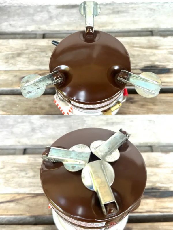 未点火元箱付き】コールマン 400 茶 4/82製 波型ゴトク 2レバー