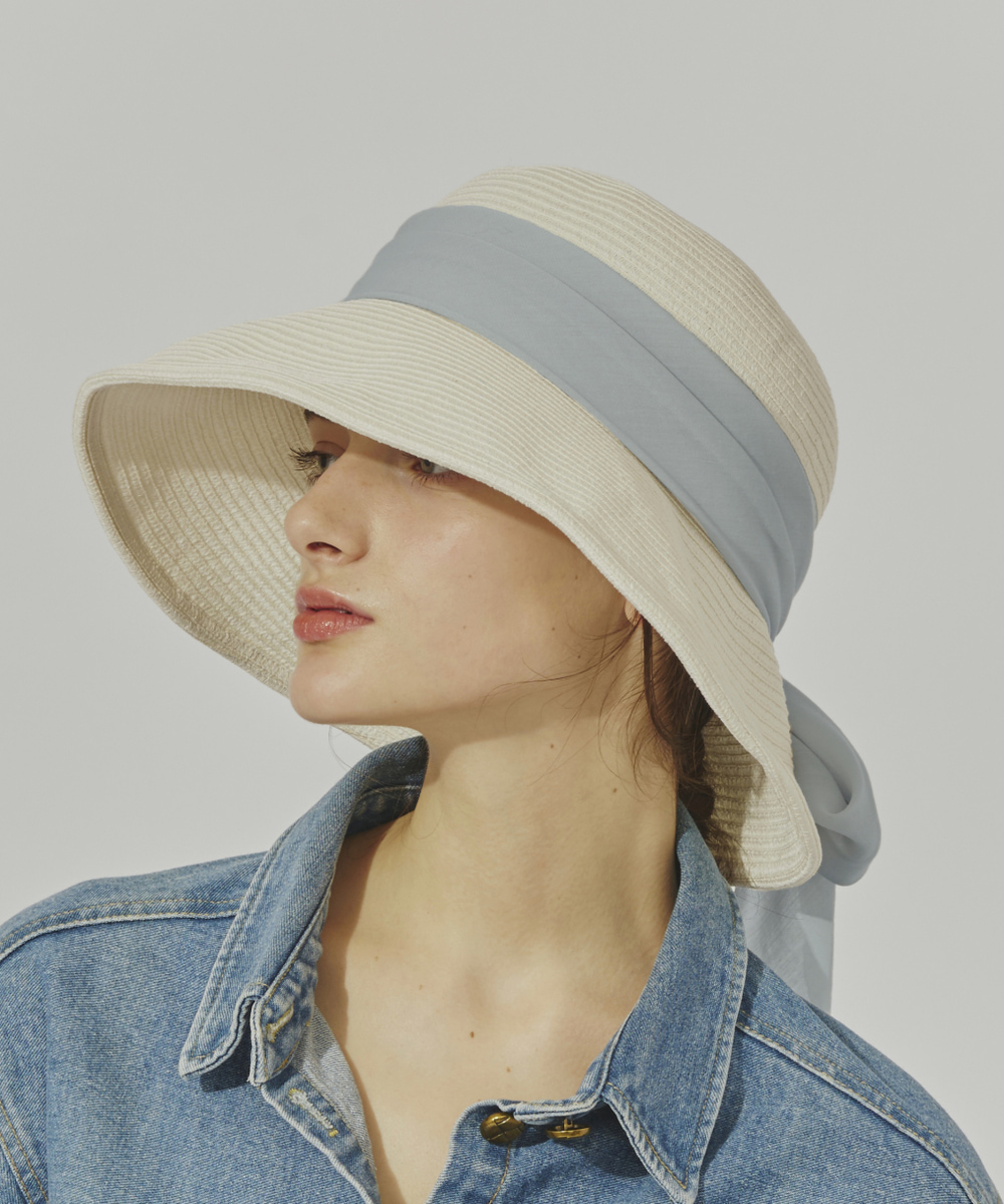 Chapeau d' O Silk Braid Capeline | 56cm(56) WHITE (06) | Chapeau d