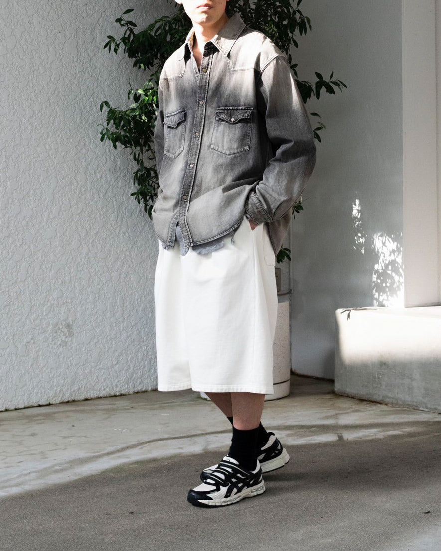 ANCELLM】DENIM WESTERN SHIRT - BLACK