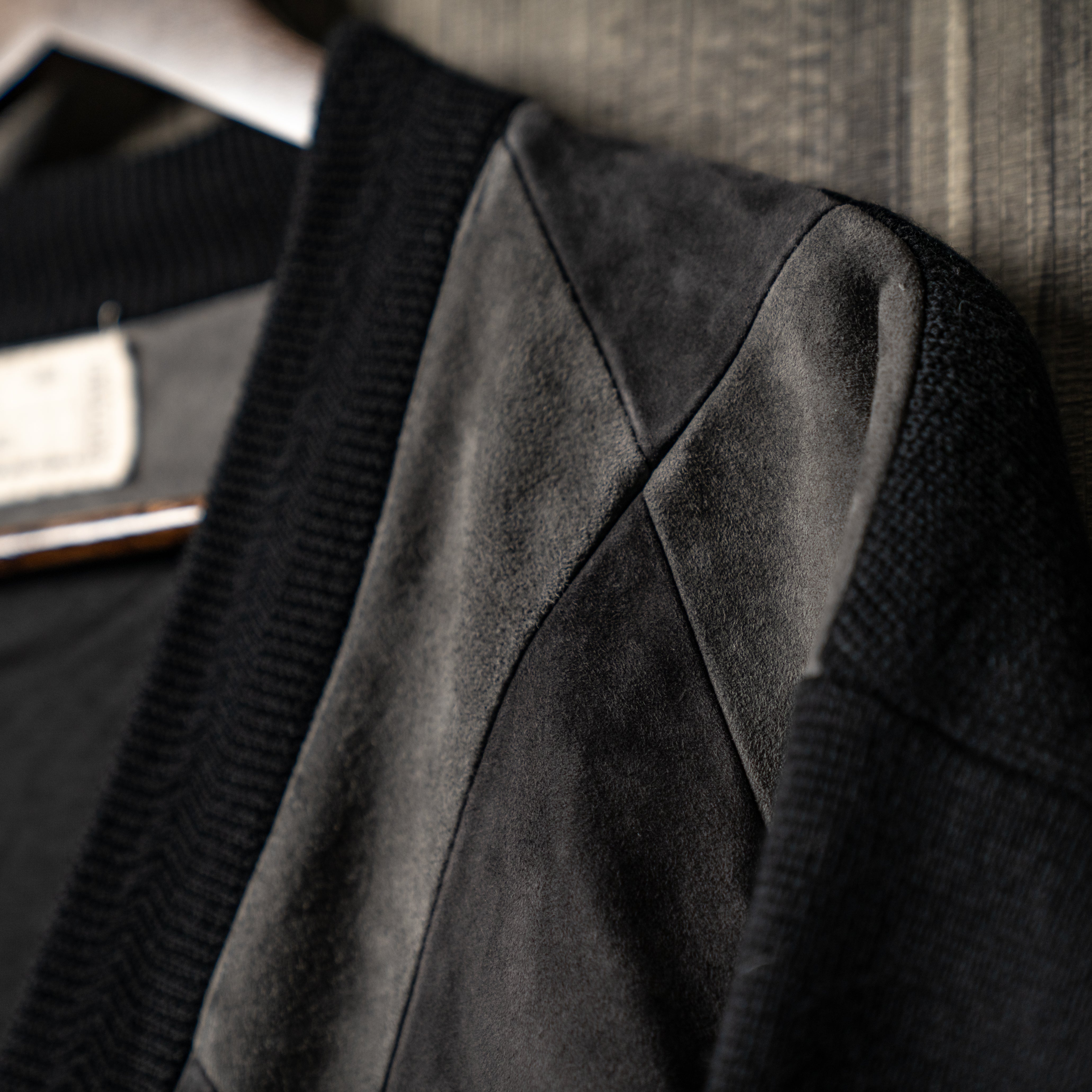 Leather patch cardigan – Pablo vinci