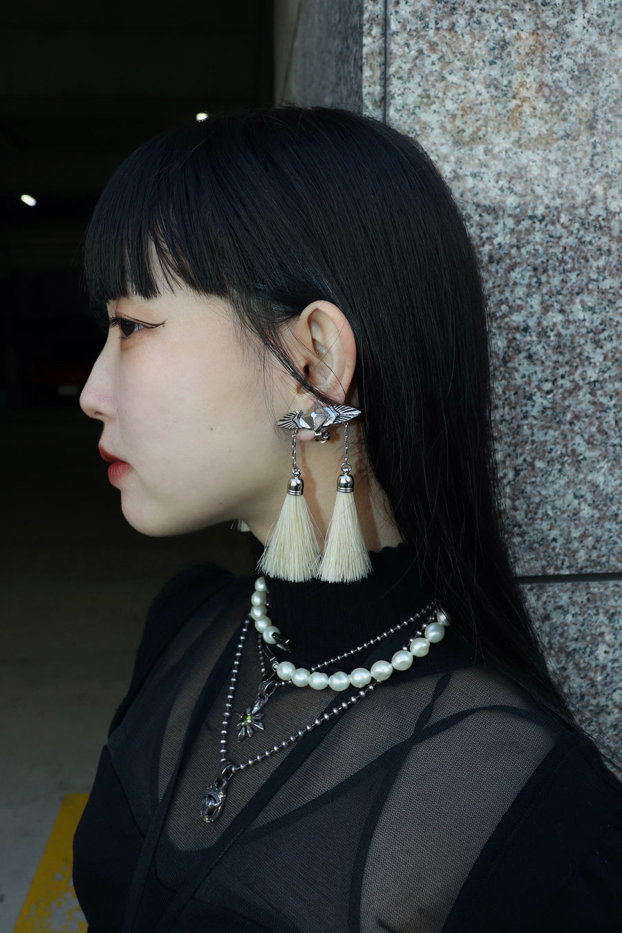 TOGA VIRILIS(トーガ ビリリース)のMetal fringe earringsの通販