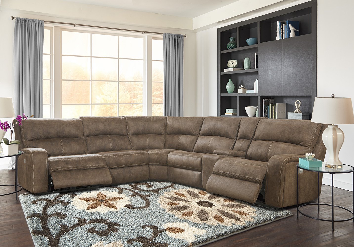 POLARIS - KAHLUA 6pc Modular Power Reclining Sectional with Power