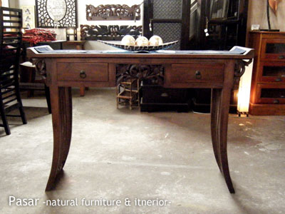 木彫りのコンソールテーブル アジアン家具 店舗用