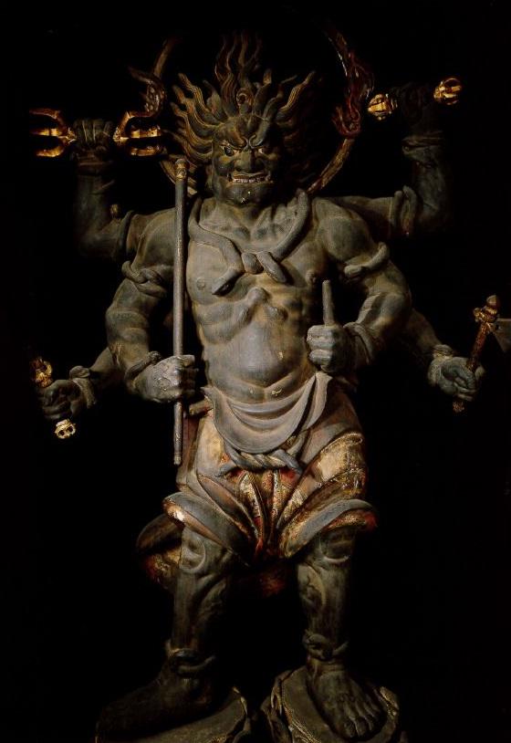 秋篠寺大元帥明王像：八大夜叉大将の一尊・大元帥明王の彫像。秋篠寺が
