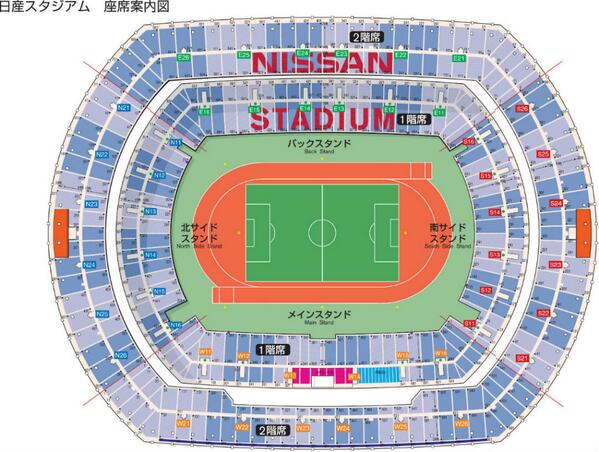 日産スタジアム)NISSAN STADIUM YOKOHAMA： SEAT MAP