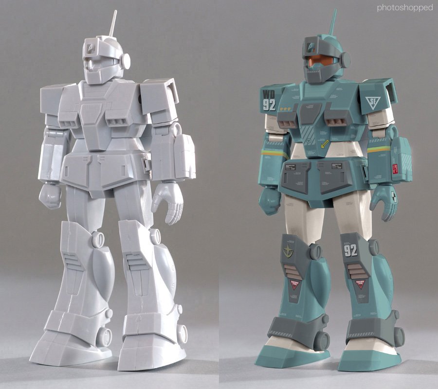 MSV 1/144 ジムスナイパーカスタム 画像加工で改造と塗装の