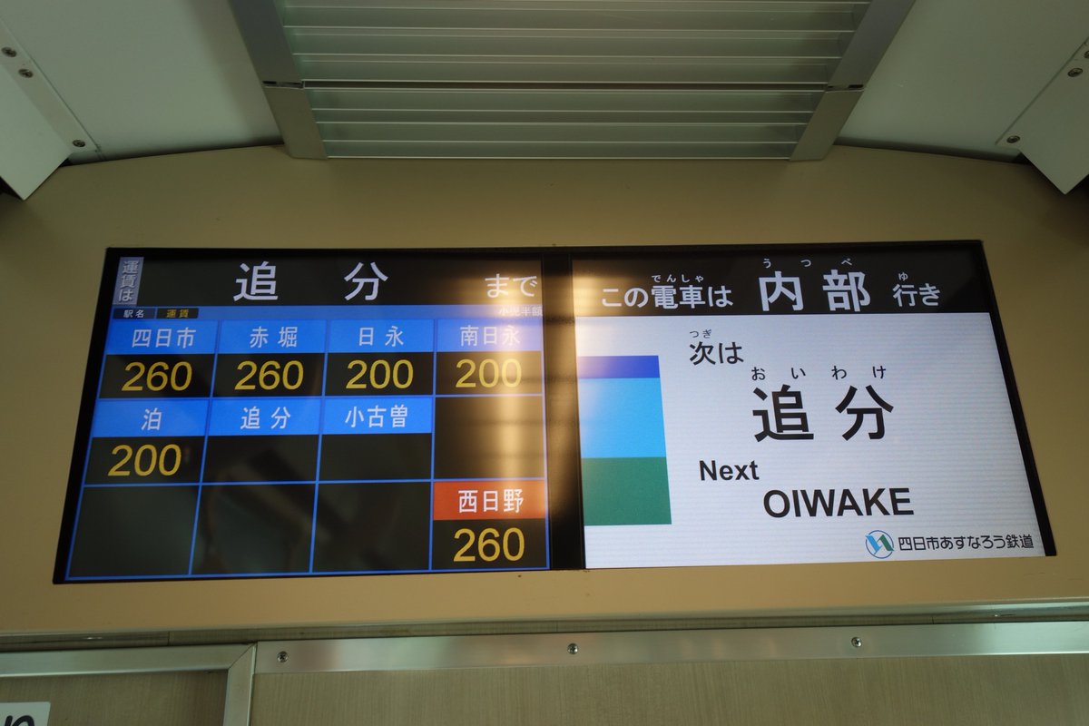 液晶の運賃表示器と運賃箱。 運賃箱はレシップやった。