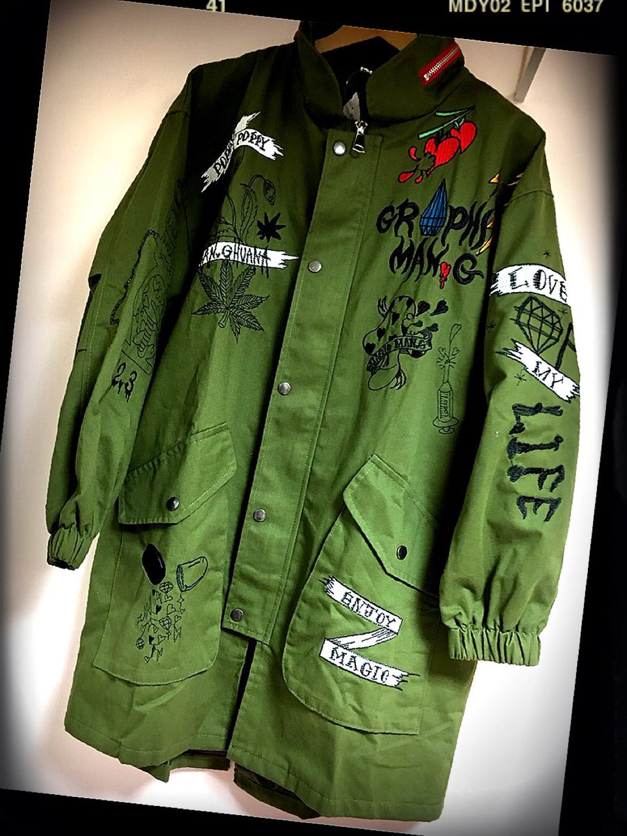 絶対🚀🚀🚀アイテム✌️ スタンドモッズコート💚 プリントじゃなくて