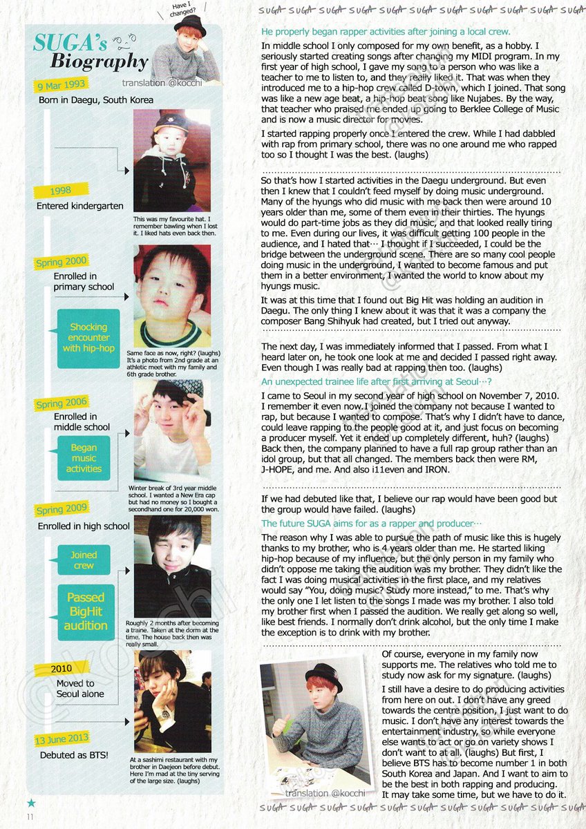 thread] bts member biography compilation [2013-2018] from the