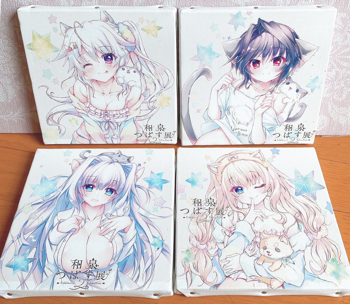 つばす展2グッズ紹介 ✨キャンパスアート✨ 🌟ルル🌙ララと 🌸9-nine