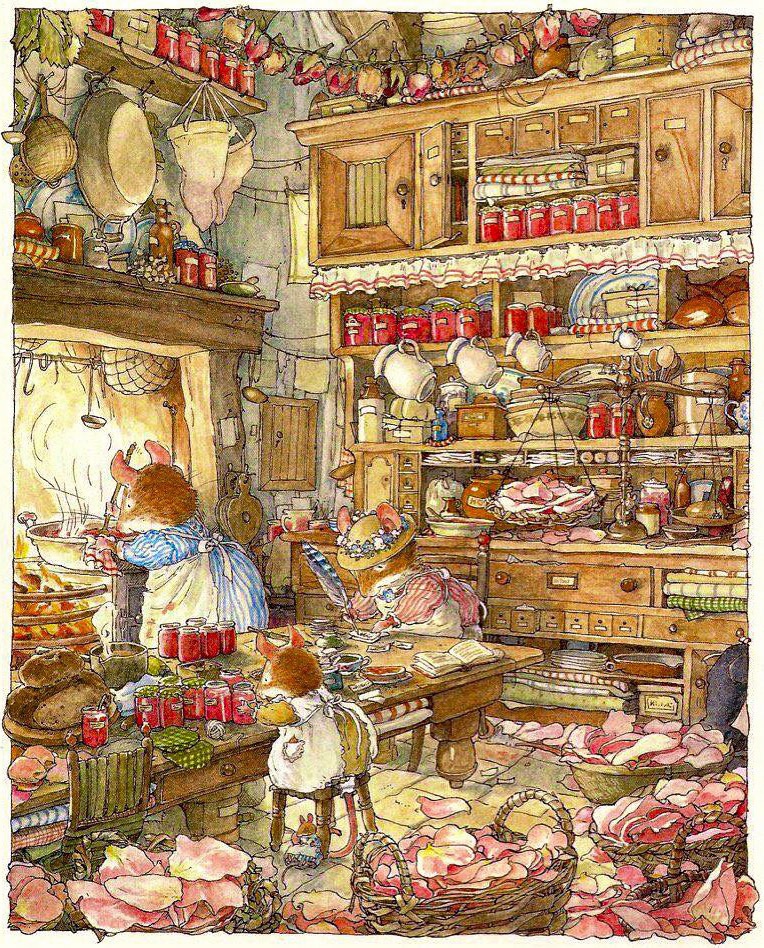 ジル・バークレムのこういう絵が好きすぎる。 《野ばらの村の物語