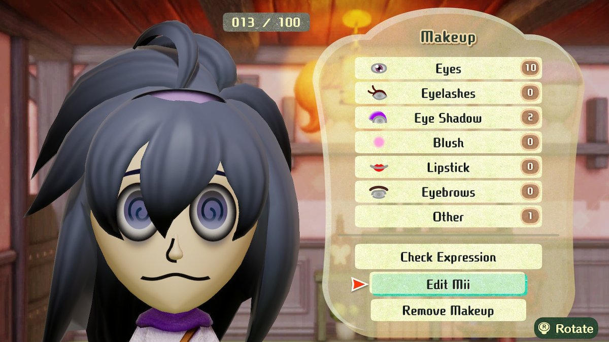 My attempt at making a Hex Maniac Mii. I gotta say, after