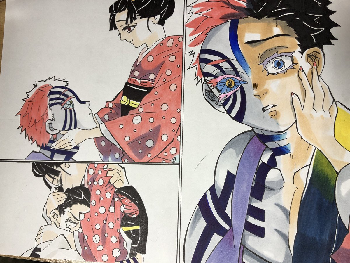 猗窩座の過去は切なすぎる😭 #鬼滅の刃 #鬼滅の刃イラスト #猗窩座