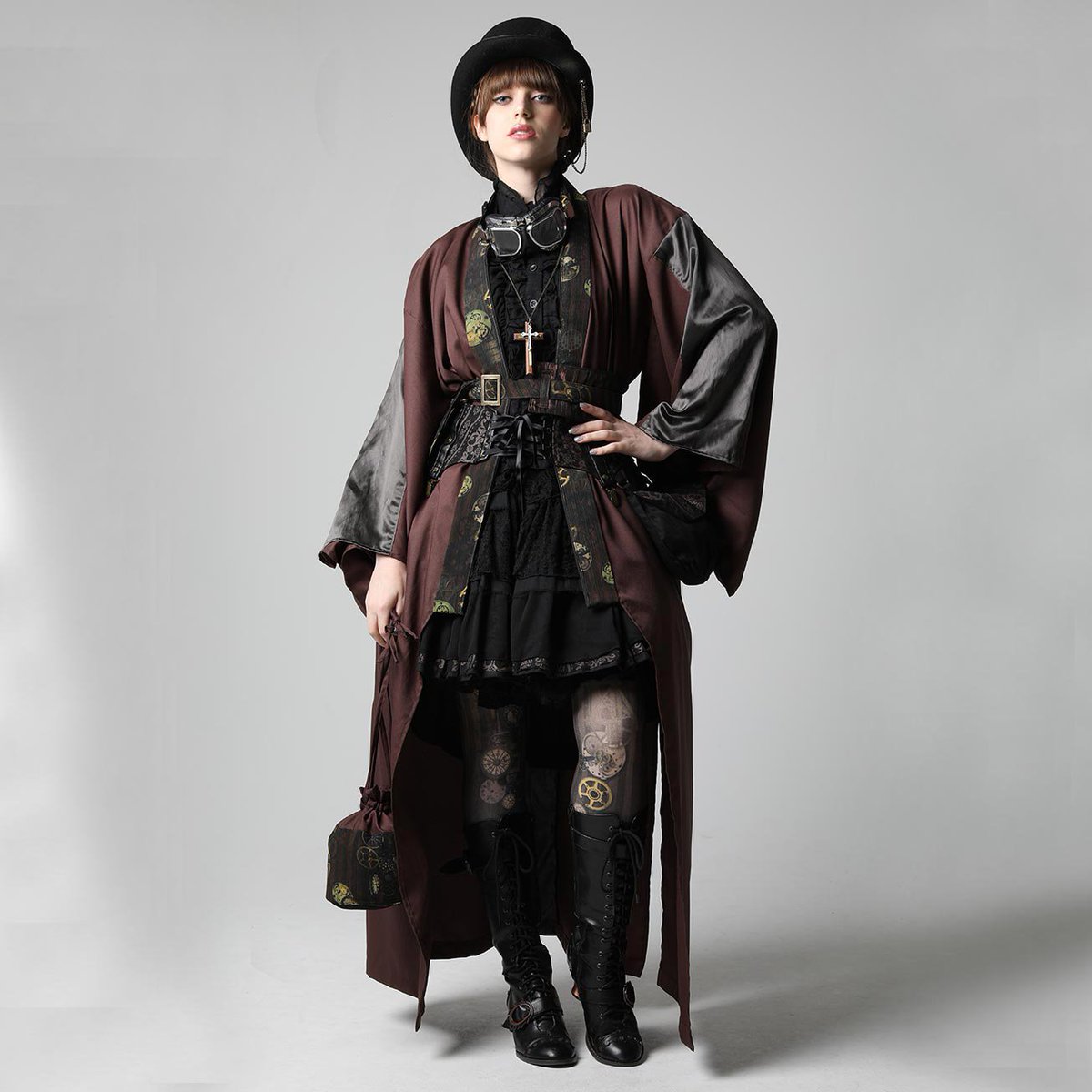 h.NAOTO WEBSHOP】 【ラスト1点】アクセントに時計や歯車柄生地を