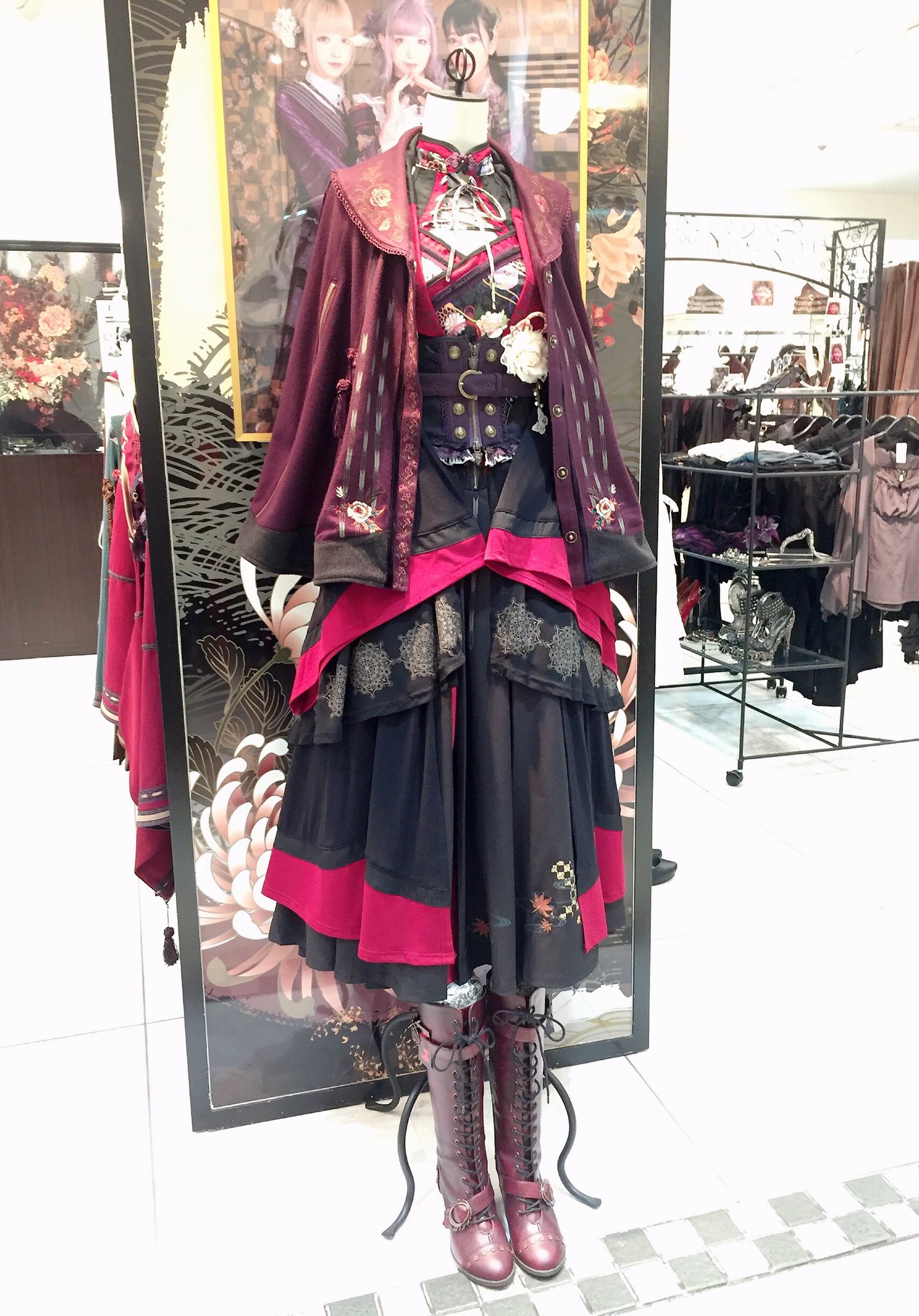 OZZON JAPAN 和柄 和風 ポンチョ リバーシブル OZZON JAPAN 和柄和風