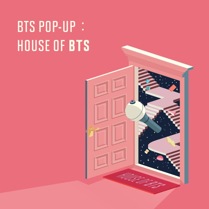 bts house POPUP of ピンクジャケット BTS