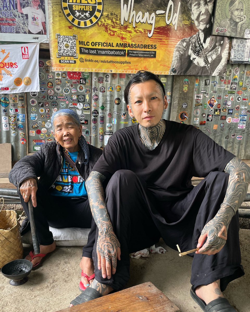 フィリピン北部の山奥にあるタトゥー村に行き、世界最高齢106歳の