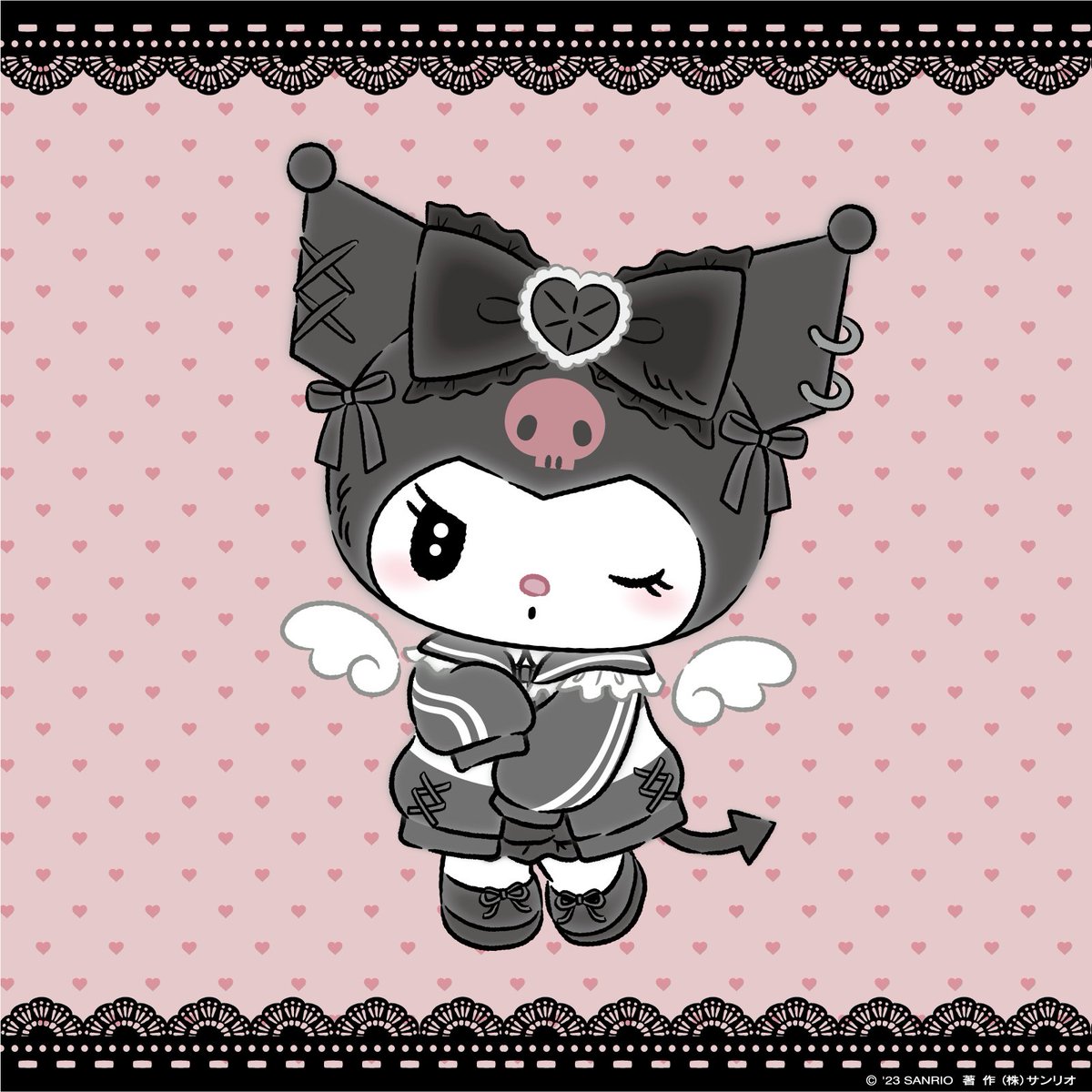 こんにちは、スタッフです😈クロミ様が可愛すぎるおめかし天使シリーズ