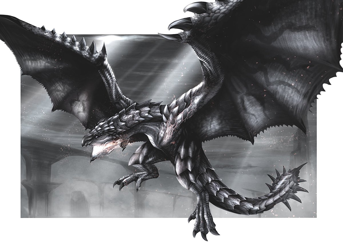 銀火竜 #モンハン #イラスト #リオレウス #リオレウス希少種